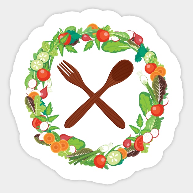 Salad Cross Sticker by SWON Design